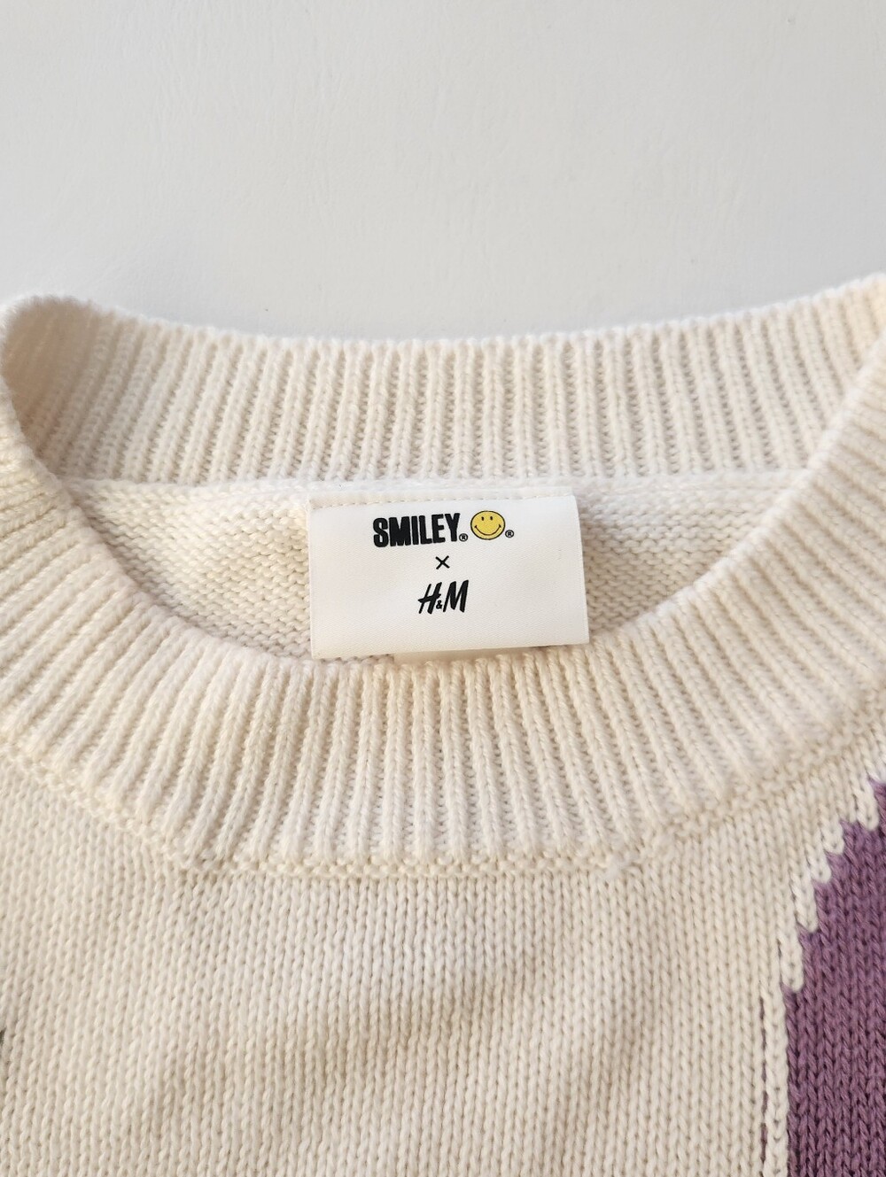 Smiley × H&M Cream Knit Sleeveless Sweater Vest with - Picture 4 of 15